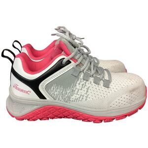 Thorogood Women's 6M White Pink AST Low Knit Work Shoes Lace Up Comp Toe LE6-11